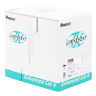 Bobina de Cable UTP 305 Metros (1000 Pies) de Cobre, TX6000? PanNet, Reelex, Blanco, Categor&iacute;a 6 Mejorado (23 AWG), PVC (CM), de 4 Pares